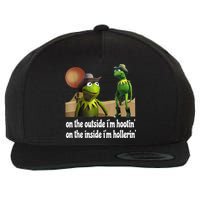 Kermit Hootin And Hollerin On The Outside Im Hootin Wool Snapback Cap