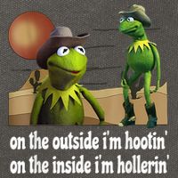 Kermit Hootin And Hollerin On The Outside Im Hootin Cotton Canvas Backpack