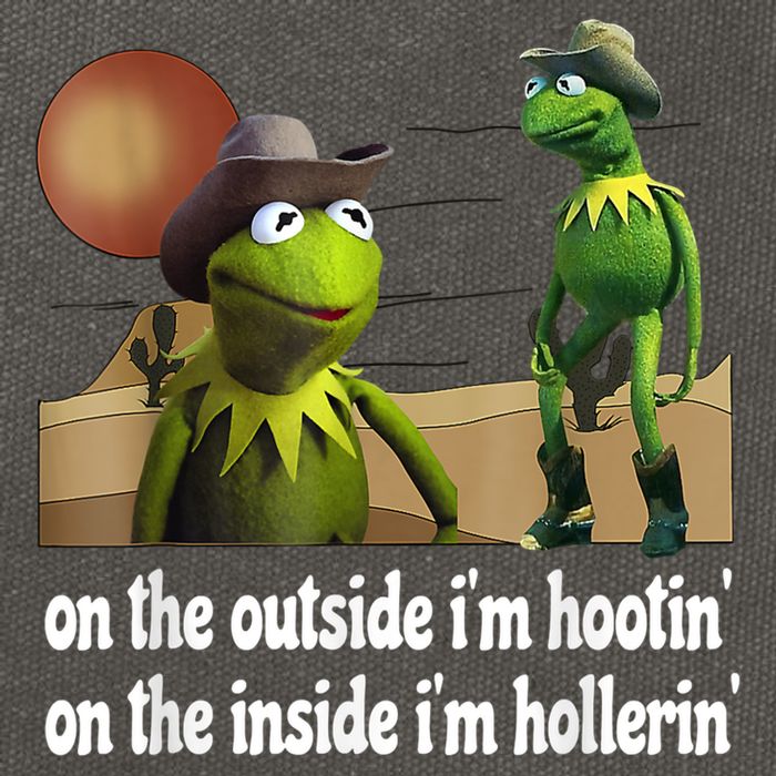 Kermit Hootin And Hollerin On The Outside Im Hootin Cotton Canvas Backpack