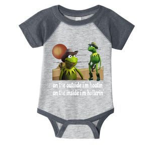 Kermit Hootin And Hollerin On The Outside Im Hootin Infant Baby Jersey Bodysuit