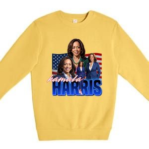 Kamala Harris American Flag Bootleg Reboot Premium Crewneck Sweatshirt