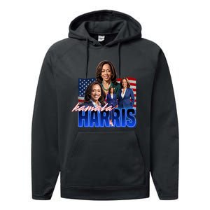 Kamala Harris American Flag Bootleg Reboot Performance Fleece Hoodie