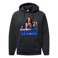 Kamala Harris American Flag Bootleg Reboot Performance Fleece Hoodie