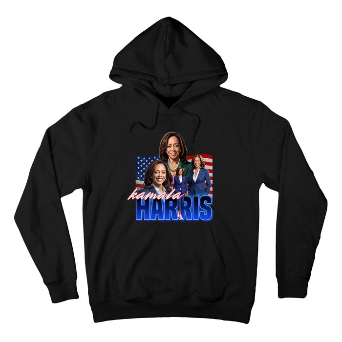 Kamala Harris American Flag Bootleg Reboot Hoodie