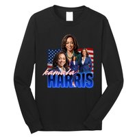 Kamala Harris American Flag Bootleg Reboot Long Sleeve Shirt