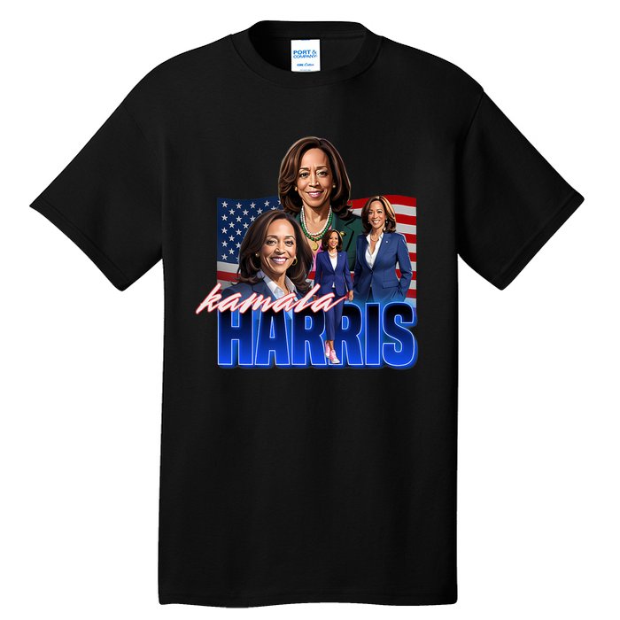 Kamala Harris American Flag Bootleg Reboot Tall T-Shirt