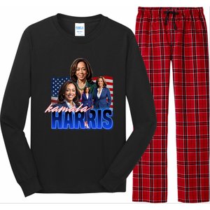 Kamala Harris American Flag Bootleg Reboot Long Sleeve Pajama Set