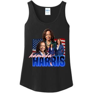 Kamala Harris American Flag Bootleg Reboot Ladies Essential Tank