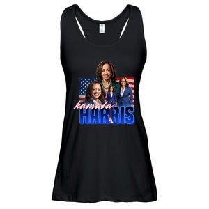 Kamala Harris American Flag Bootleg Reboot Ladies Essential Flowy Tank