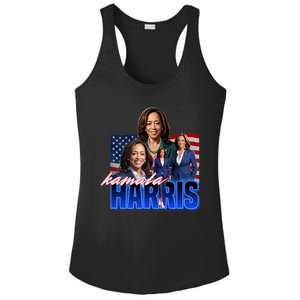 Kamala Harris American Flag Bootleg Reboot Ladies PosiCharge Competitor Racerback Tank