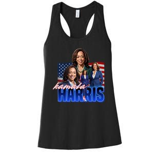 Kamala Harris American Flag Bootleg Reboot Women's Racerback Tank