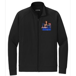 Kamala Harris American Flag Bootleg Reboot Stretch Full-Zip Cadet Jacket