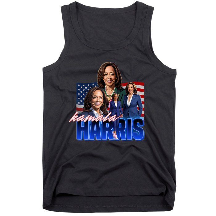 Kamala Harris American Flag Bootleg Reboot Tank Top