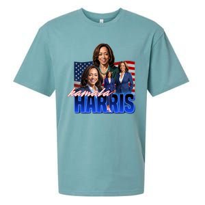 Kamala Harris American Flag Bootleg Reboot Sueded Cloud Jersey T-Shirt