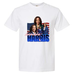 Kamala Harris American Flag Bootleg Reboot Garment-Dyed Heavyweight T-Shirt