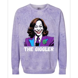 Kamala Harris As The Giggler Colorblast Crewneck Sweatshirt