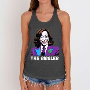 Kamala Harris As The Giggler Women's Knotted Racerback Tank