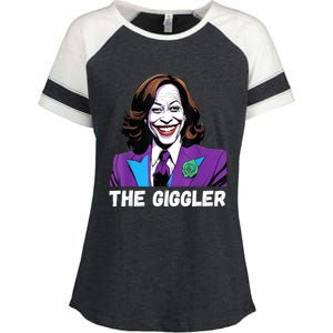 Kamala Harris As The Giggler Enza Ladies Jersey Colorblock Tee