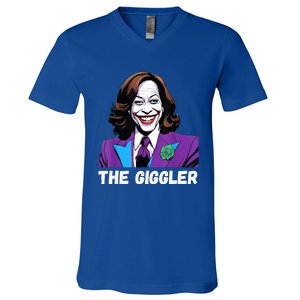 Kamala Harris As The Giggler V-Neck T-Shirt