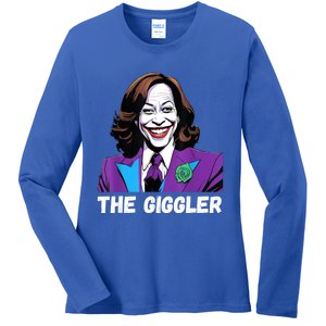 Kamala Harris As The Giggler Ladies Long Sleeve Shirt