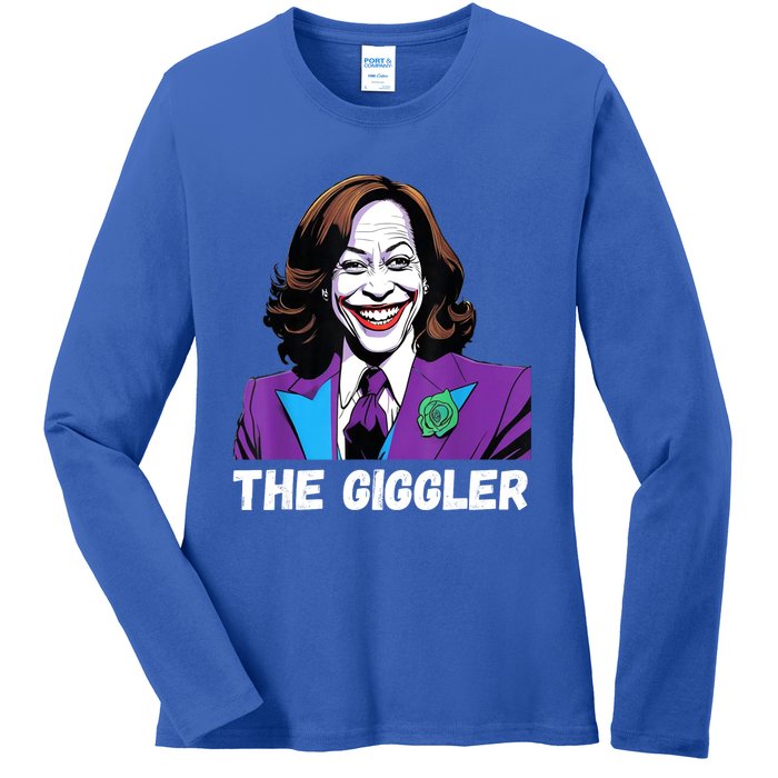 Kamala Harris As The Giggler Ladies Long Sleeve Shirt