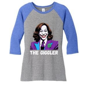 Kamala Harris As The Giggler Women's Tri-Blend 3/4-Sleeve Raglan Shirt