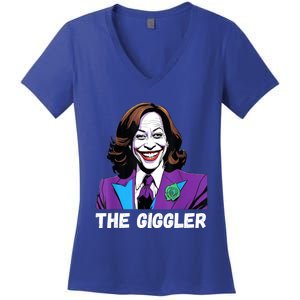 Kamala Harris As The Giggler Women's V-Neck T-Shirt