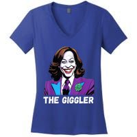 Kamala Harris As The Giggler Women's V-Neck T-Shirt