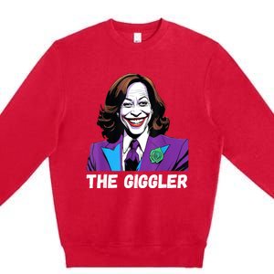 Kamala Harris As The Giggler Premium Crewneck Sweatshirt