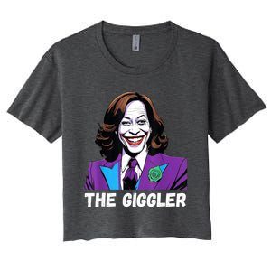 Kamala Harris As The Giggler Women's Crop Top Tee