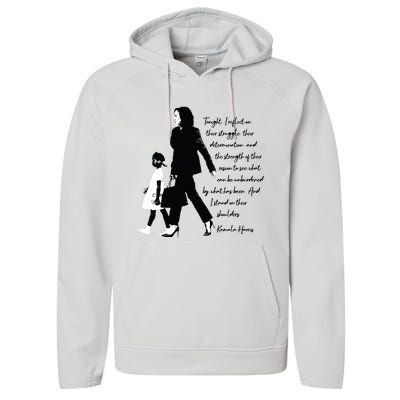 Kamala Harris And Ruby Bridges Performance Fleece Hoodie