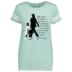 Kamala Harris And Ruby Bridges Enza Ladies Jersey Football T-Shirt