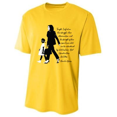 Kamala Harris And Ruby Bridges Performance Sprint T-Shirt