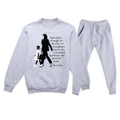 Kamala Harris And Ruby Bridges Premium Crewneck Sweatsuit Set