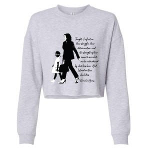 Kamala Harris And Ruby Bridges Cropped Pullover Crew