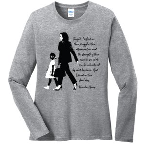 Kamala Harris And Ruby Bridges Ladies Long Sleeve Shirt