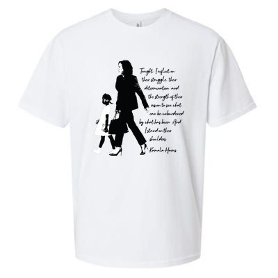 Kamala Harris And Ruby Bridges Sueded Cloud Jersey T-Shirt