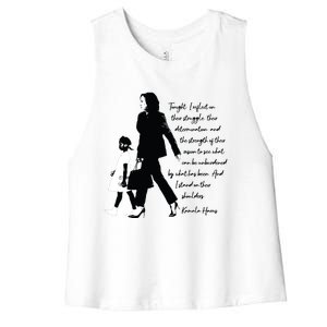 Kamala Harris And Ruby Bridges Women's Racerback Cropped Tank