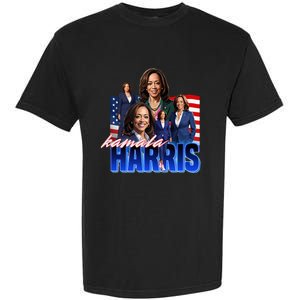 Kamala Harris American Flag Bootleg Garment-Dyed Heavyweight T-Shirt