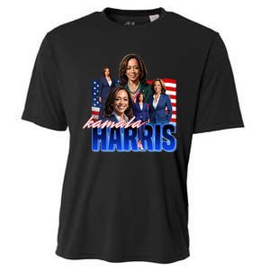 Kamala Harris American Flag Bootleg Cooling Performance Crew T-Shirt