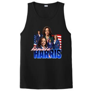 Kamala Harris American Flag Bootleg PosiCharge Competitor Tank