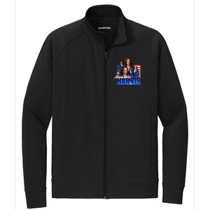 Kamala Harris American Flag Bootleg Stretch Full-Zip Cadet Jacket