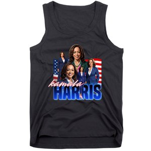 Kamala Harris American Flag Bootleg Tank Top