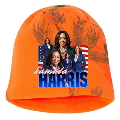 Kamala Harris American Flag Bootleg Kati - Camo Knit Beanie