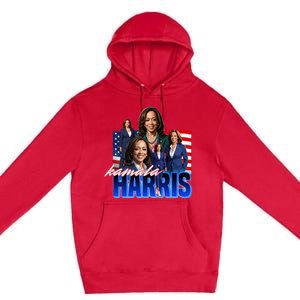 Kamala Harris American Flag Bootleg Premium Pullover Hoodie