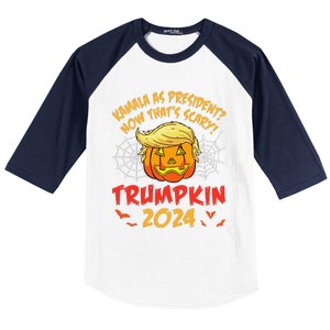 Kamala Harris As President Now ThatS Scary Trumpkin 2024 Baseball Sleeve Shirt