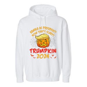 Kamala Harris As President Now ThatS Scary Trumpkin 2024 Garment-Dyed Fleece Hoodie