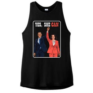 Kamala Harris And Barack Obama Forward 2024 Ladies PosiCharge Tri-Blend Wicking Tank