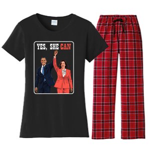 Kamala Harris And Barack Obama Forward 2024 Women's Flannel Pajama Set