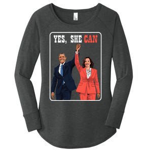 Kamala Harris And Barack Obama Forward 2024 Women's Perfect Tri Tunic Long Sleeve Shirt